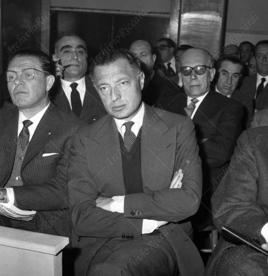 Agnelli Gianni assemblea industriale anno 1963 con Falck e anno 1963 - 113