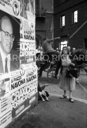 Craxi Bettino 1980 - Piazza Navona-33
