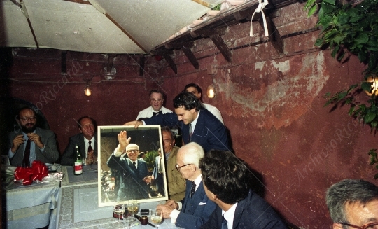 Sandro Pertini - 1987 - Cena PSI con Maurizio Riccardi - 158