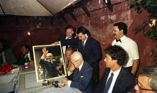 Sandro Pertini - 1987 - Cena PSI con Maurizio Riccardi - 163