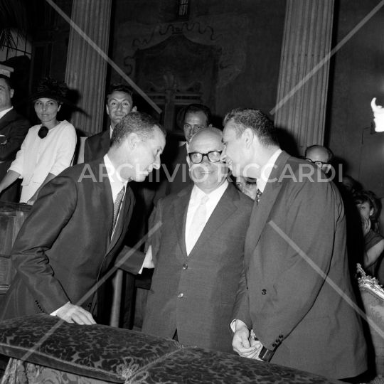 1963 Aldo Moro al matrimonio figlia di Storti 0102