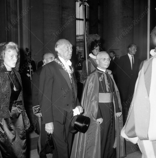Adenauer - 1960 Adenauer in visita in Vaticano-034