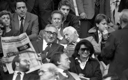 Agnelli Gianni - spalti Roma-Juventus anni 80  - 241