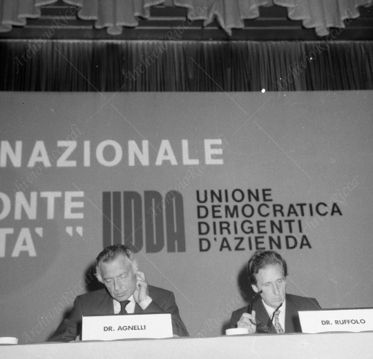 Agnelli Gianni al convegno nazionale dirigenti azienda Ariston anno 1969 - 199