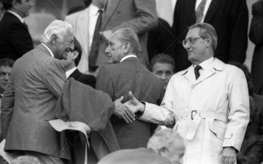 Agnelli Gianni e Romiti sugli spalti Roma-Juventus anni 80 - - 242