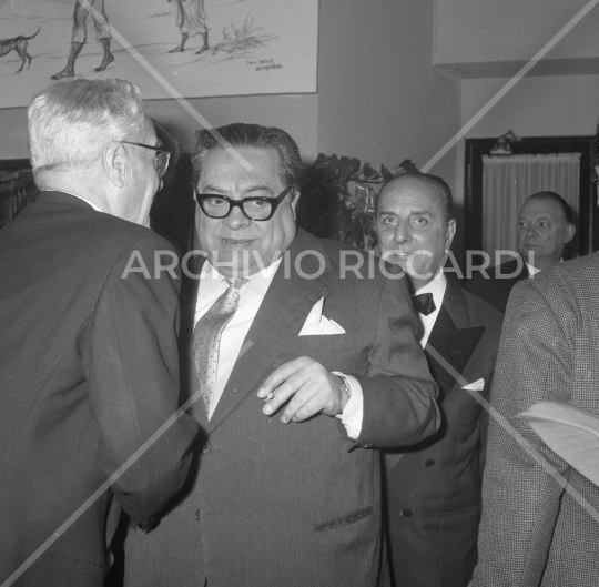 Aldo Fabrizi con Vittorio De Sica - 1963 ristorante Saudate 198