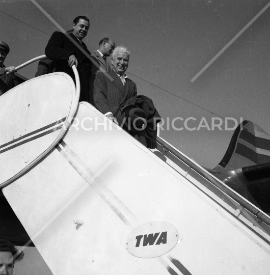 Charlie Chaplin - 1955 -Arrivo a Roma - 03