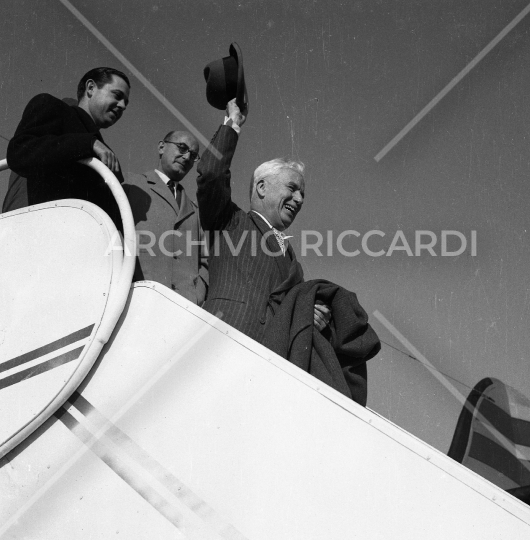 Charlie Chaplin - 1955 -Arrivo a Roma - 06