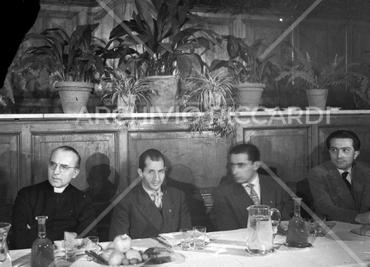 Gino Bartali - 1950 - con Fausto Coppi e Andreotti - 09