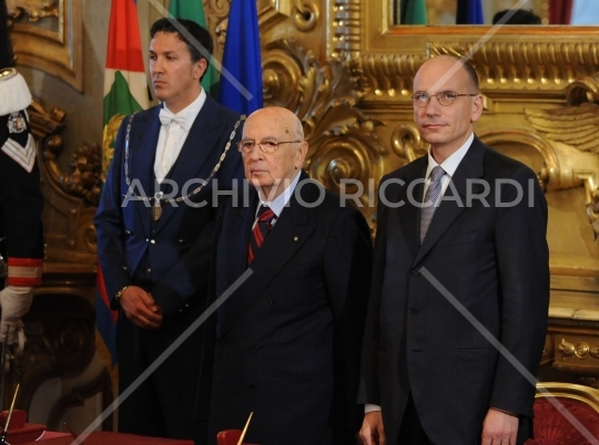 Governo Letta Quirinale 28-04-2013 GIO4820 