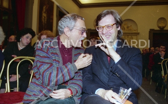 Nino Manfredi - Dicembre 1995 - Premiazione con Sgarbi - 054