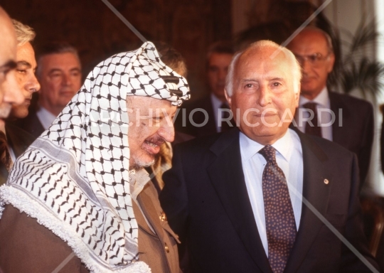 Oscar Luigi Scalfaro - 1995 - con Yasser Arafat - 243 