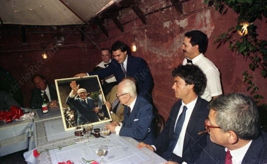 Sandro Pertini - 1987 - Cena PSI con Maurizio Riccardi - 162