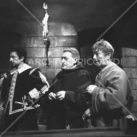 Totò sul set del film Il monaco di Monza 1963-041